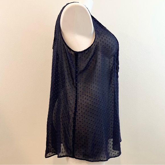 🔴 Navy Blue Sleeveless Women's Top - Picture 6 of 10